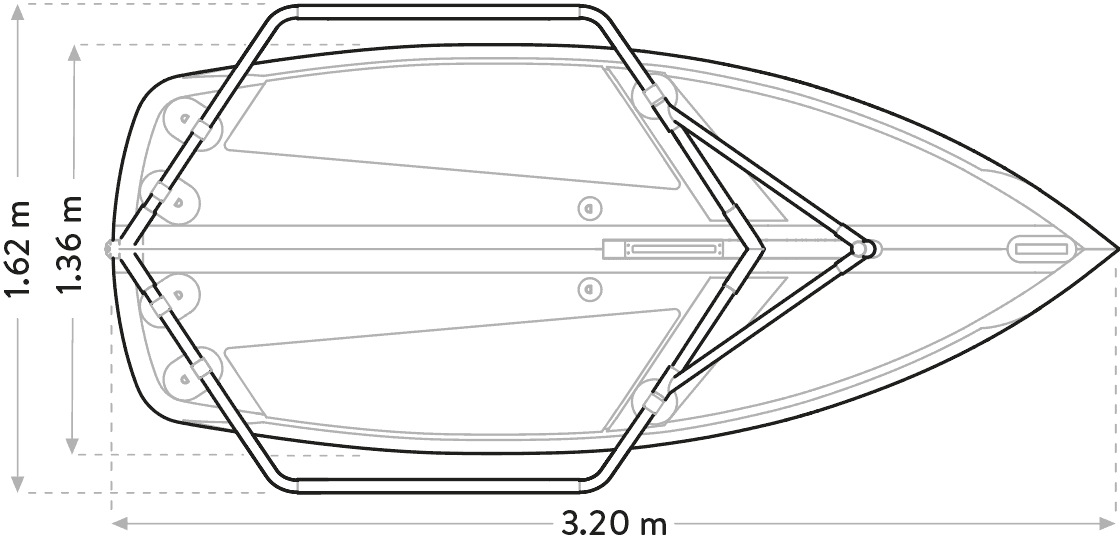 Rouleau Gonflable Rouleau De Halage Gonflable GATE14 - Capacité 600kg | Pour Bateaux | PVC Résistant Mise à L'eau