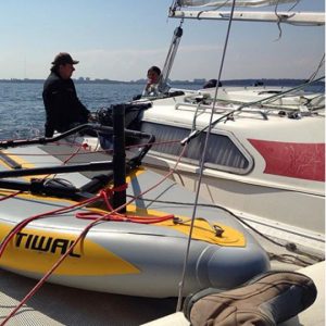 Tiwal sur un catamaran