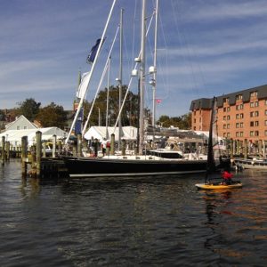 Tiwal 3 inflatable sailboat a the Annapolis US Sailboat Show
