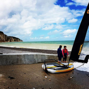 Sailing my Tiwal in Pourville