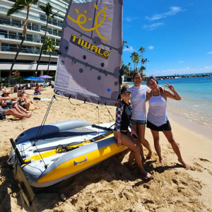Family Sailing on a Tiwal 2L in Hawaii