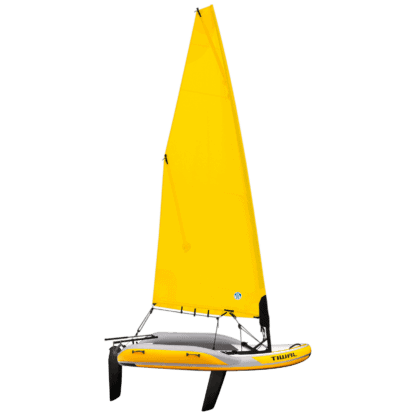 Tiwal2 sailing dinghy with yellow furling sail